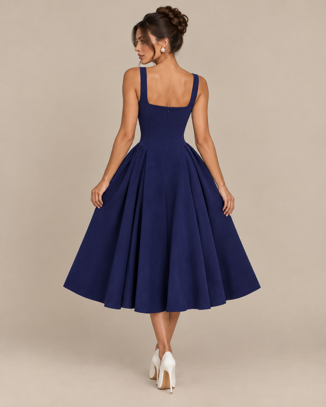 Betty Boop - Robe longue bleu marine