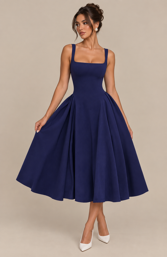Betty Boop - Robe longue bleu marine