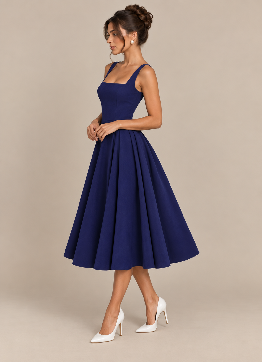 Betty Boop - Robe longue bleu marine