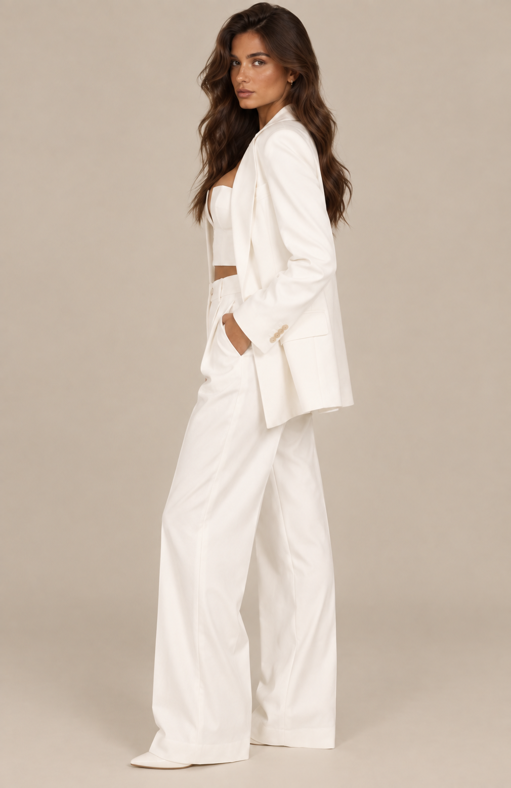 Boss Lady - Ensemble blazer blanc