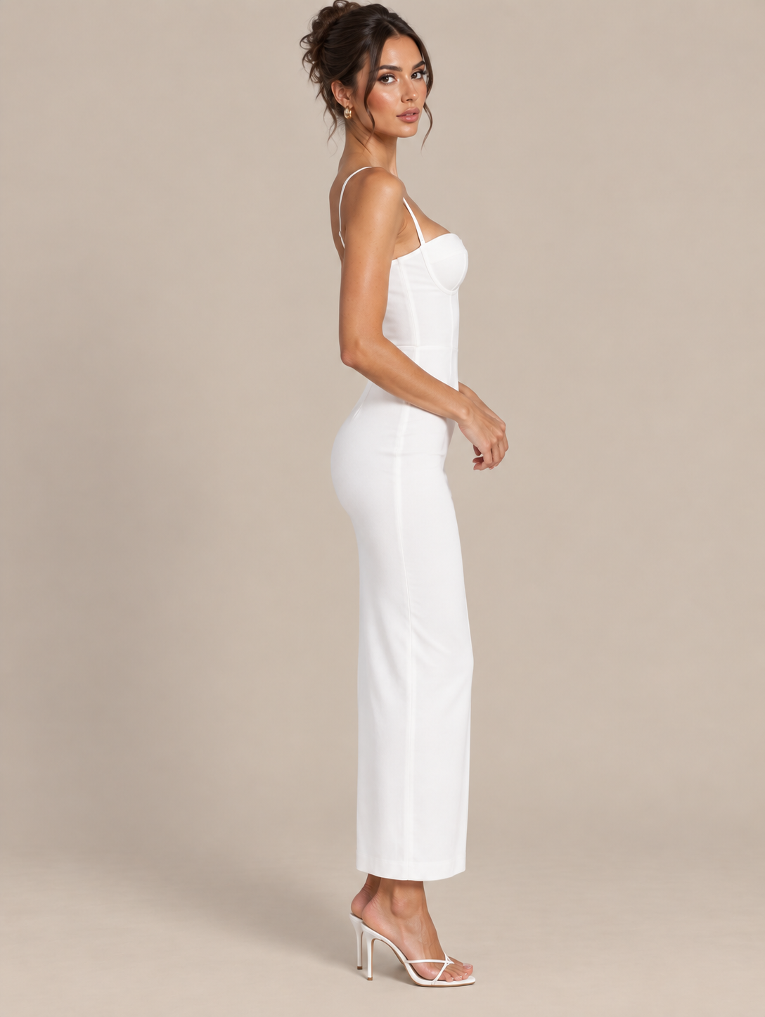 Chloé - Robe de soirée bustier blanche