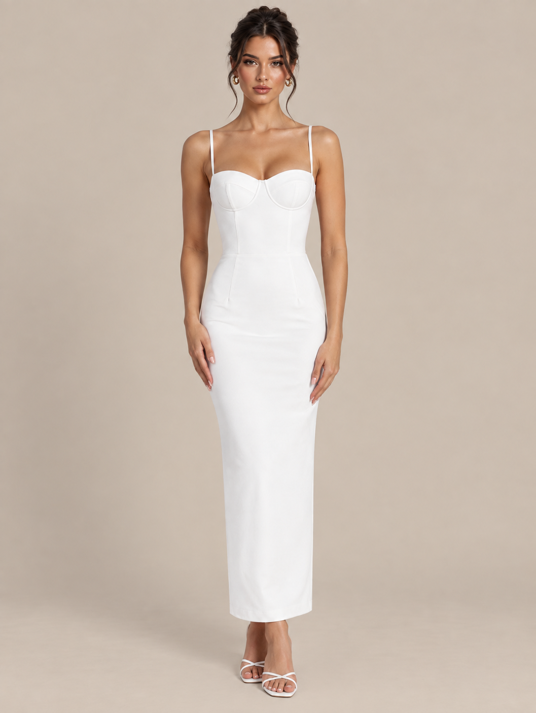 Chloé - Robe de soirée bustier blanche