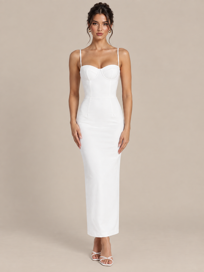 Chloé - Robe de soirée bustier blanche