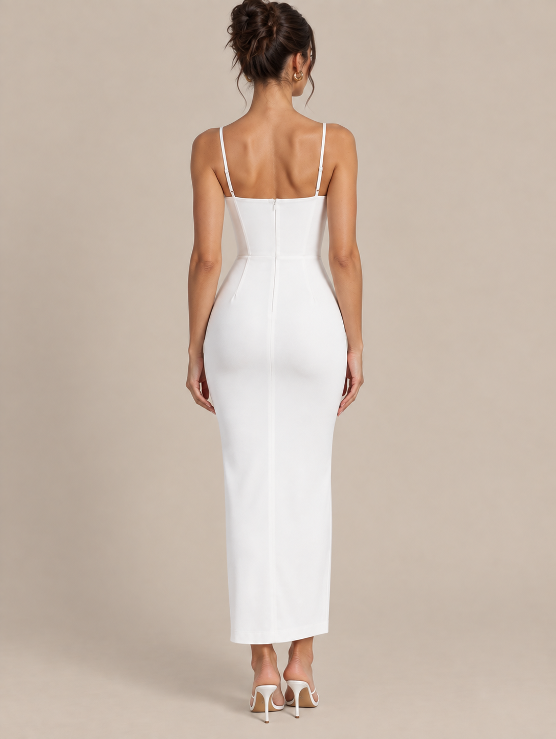 Chloé - Robe de soirée bustier blanche
