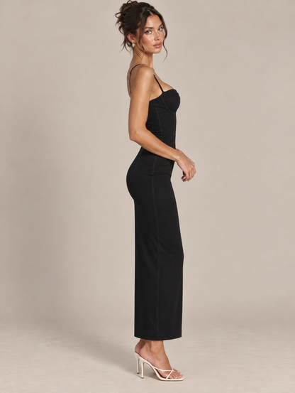 Chloé - Robe de soirée bustier noire