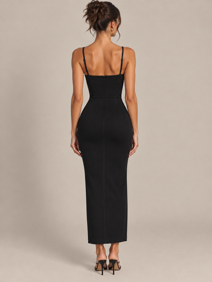 Chloé - Robe de soirée bustier noire