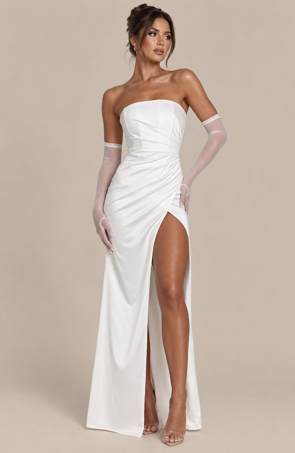 Bella - Robe longue Ivoire