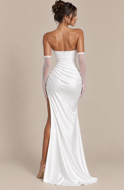 Bella - Robe longue Ivoire