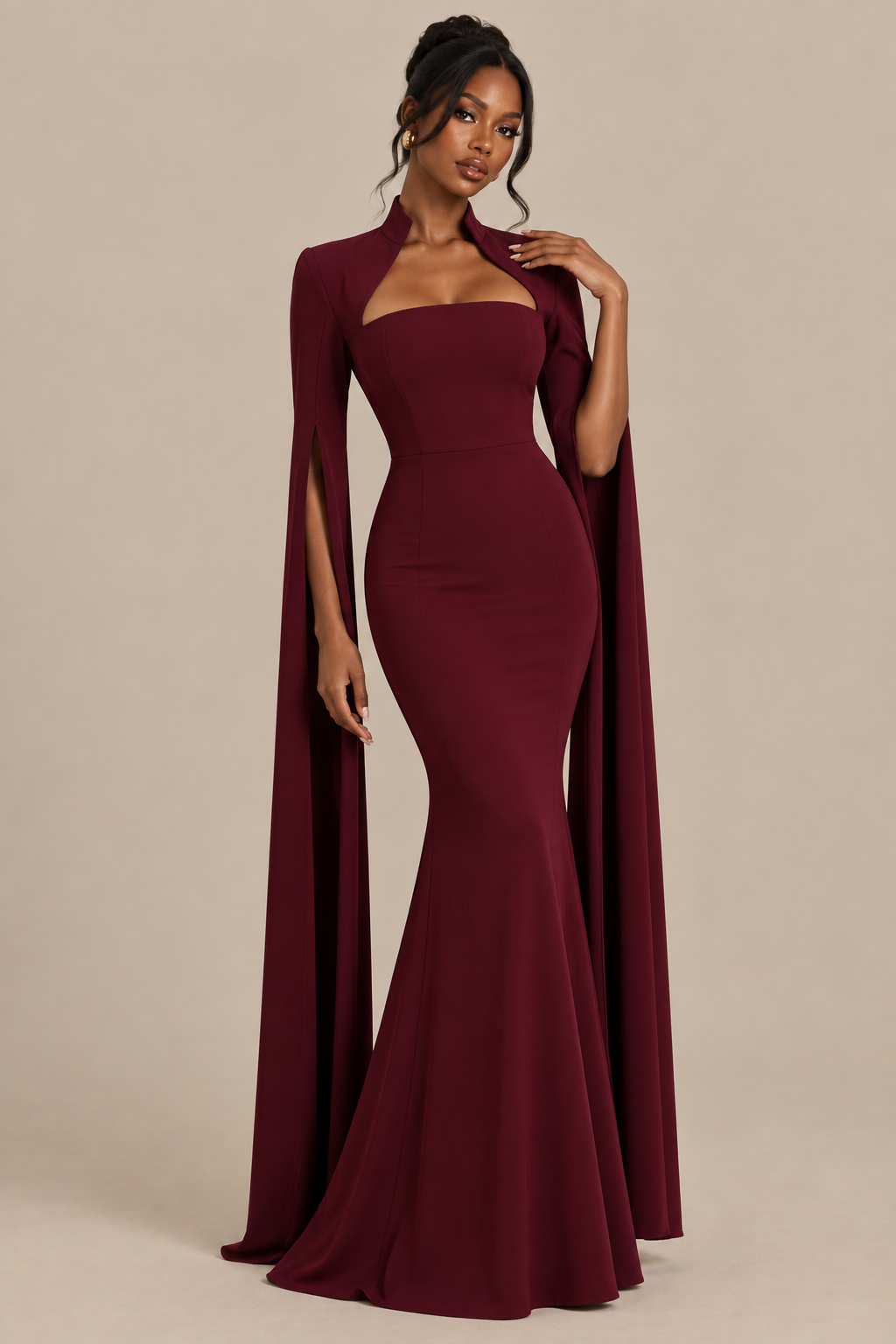 Ariel - Robe de soirée sirène style cape