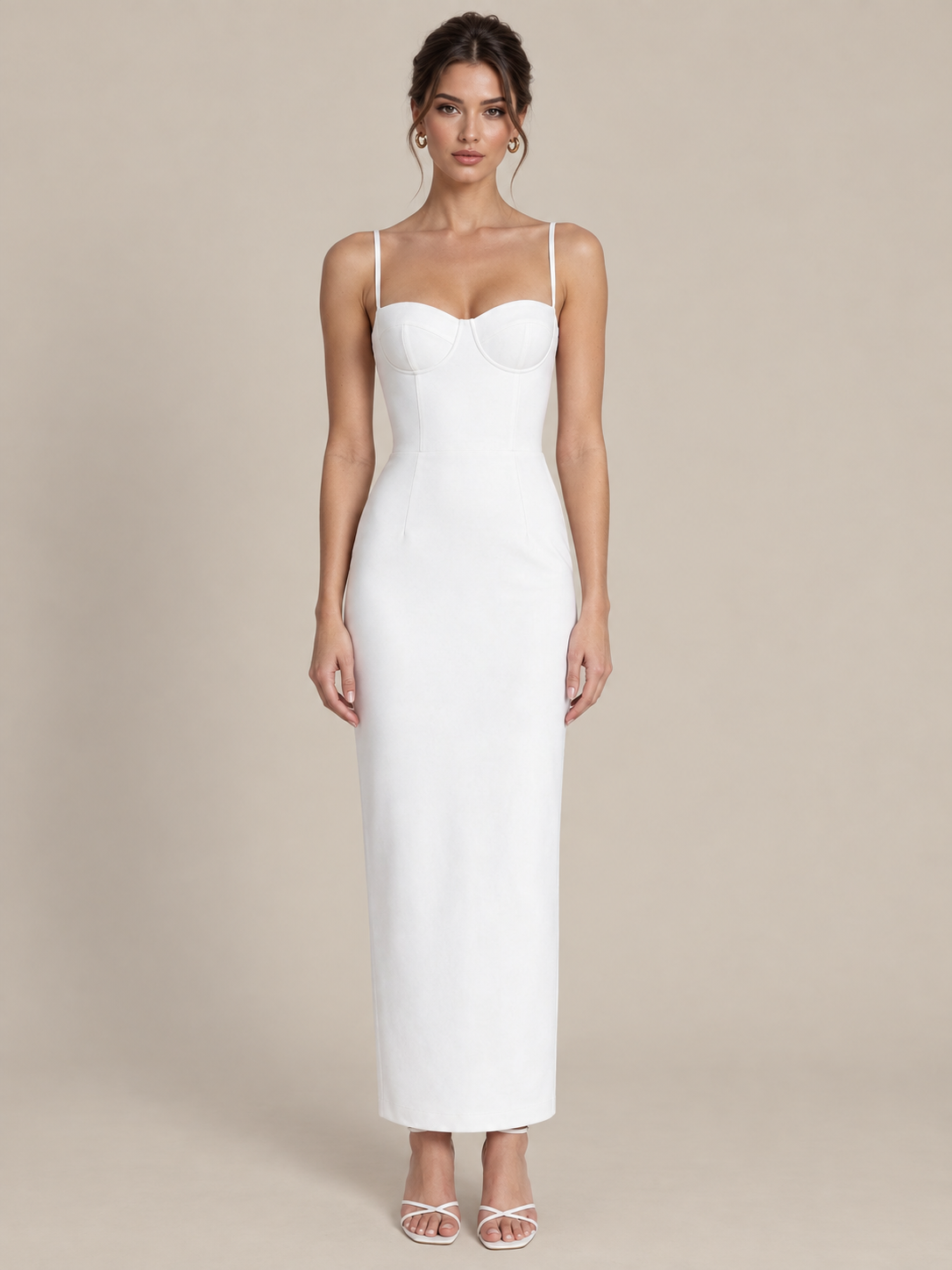 Chloé - Robe de soirée bustier blanche