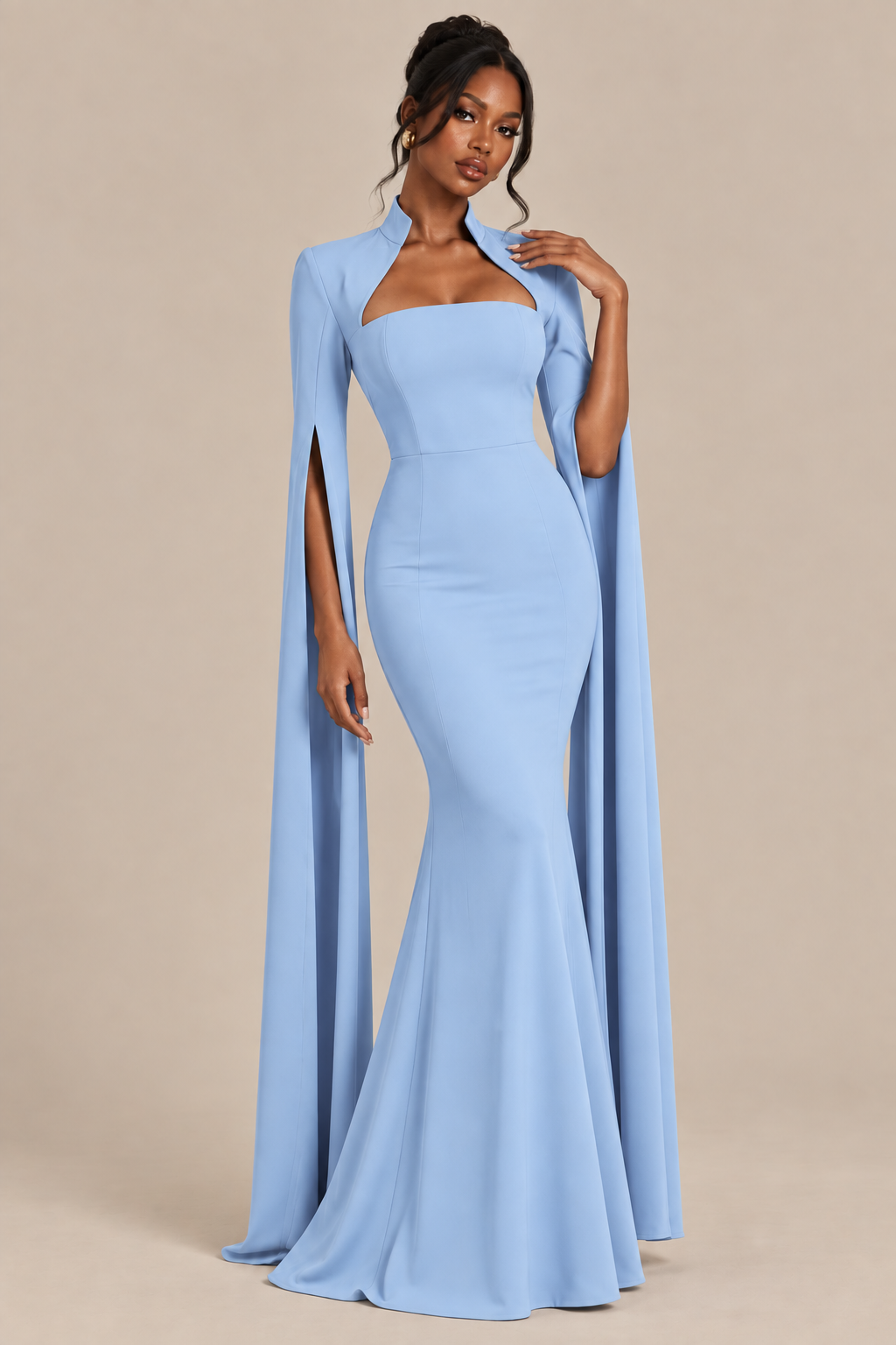 Ariel - Robe de soirée sirène style cape